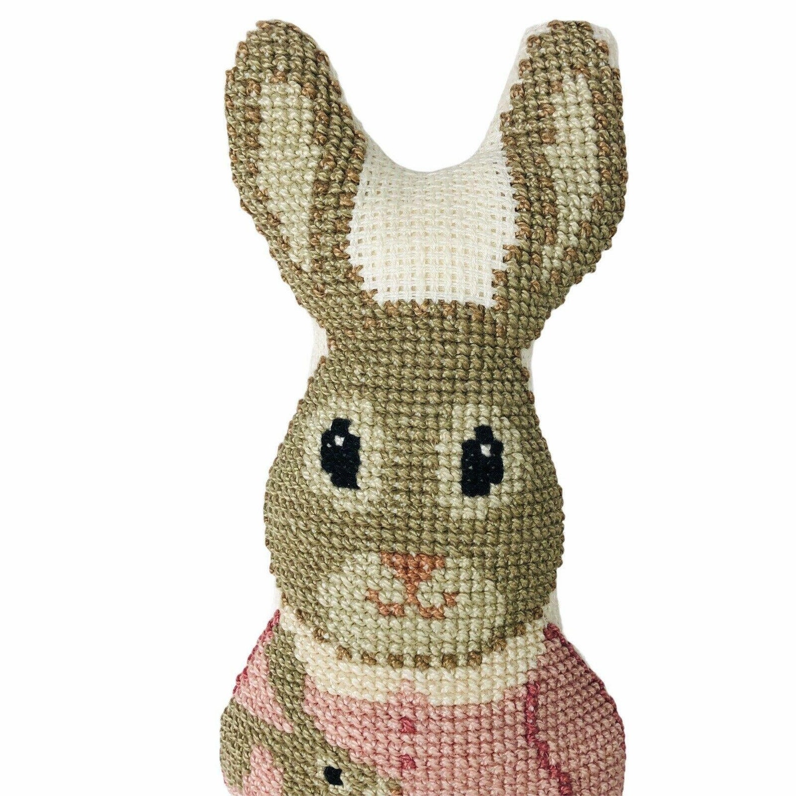 Handmade Needlepoint Easter Bunny Rabbit Pillow Vintage Child | Etsy