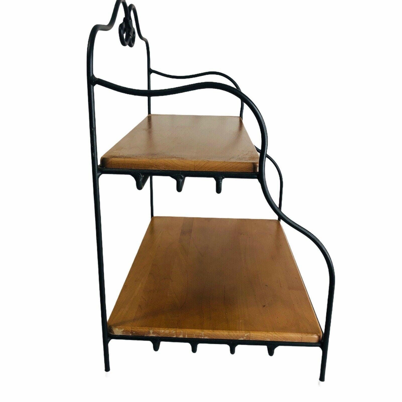 Longaberger Wrought Iron 2 Tier Bakers Rack Shelf Stand Etsy