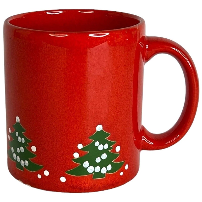Cafetière De Noël Waechtersbach - Pot à Café Céramique Rouge - Arbre De Noël - Allemagne