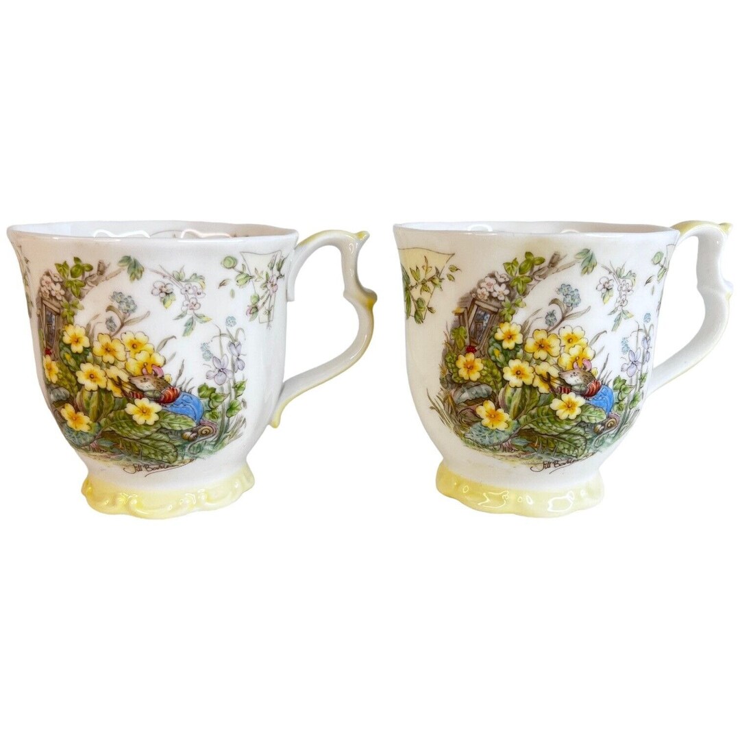 2 Royal Doulton Brambly Hedge Spring Beaker Tea Cup Set Coffee Etsy
