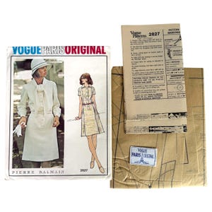 Vogue Paris Original Sewing Pattern 2827 Pierre Balmain Size 12 Dress With Label
