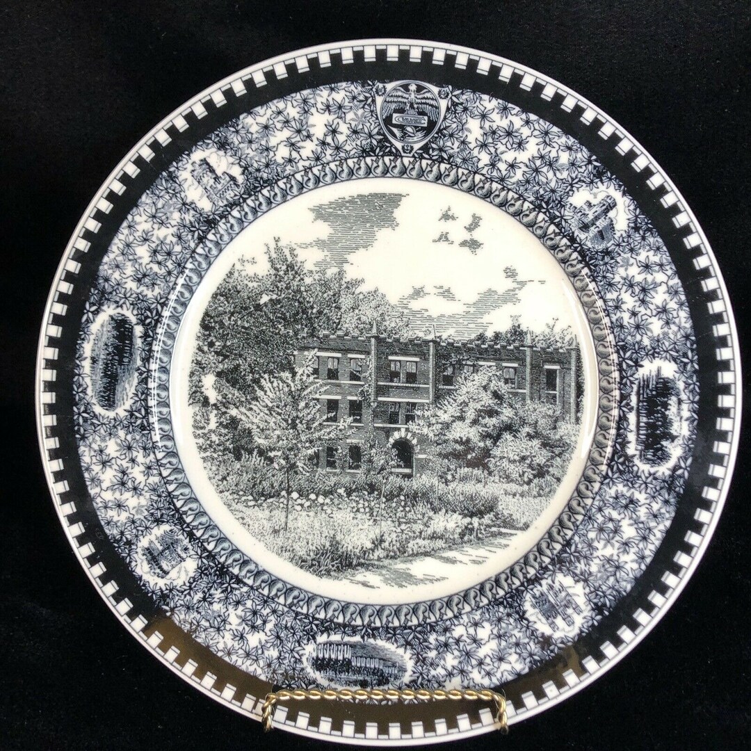 Shenango Culver Military Academy Plate South Barrack Black Etsy