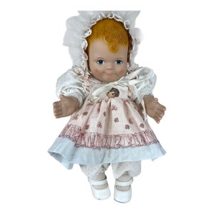 Daisy Kingdom Baby Doll Scootles 12” In Pant Jumpsuit Pinafore Apron Hat Bonnet