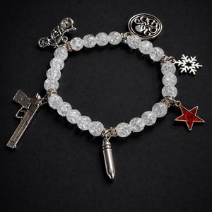 Pulsera de piedras preciosas inspirada en el Soldado del Invierno