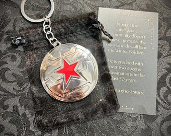 Winter Soldier Inspired Metal Keyrings