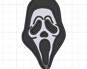 Ghost Face Embroidery Design