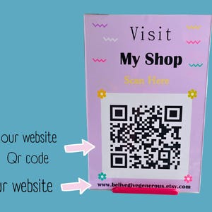 Pretty Display Print for Website QR Code