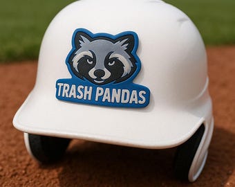 Logotipo de casco de bateo 3D personalizado: emblema de equipo personalizado, plástico PLA duradero - Béisbol, sóftbol, hockey, lacrosse