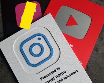 Personalized Social Media Award - Custom 3D Printed - Instagram, YouTube, Facebook, X, TikTok.
