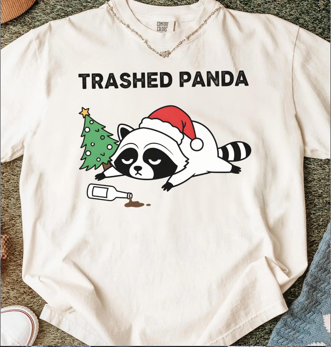 Trashed Panda PNG, Drunk Panda, Christmas Png, Holiday Png, Funny Panda ...