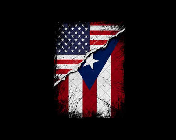 Puerto Rico USA Flag Digital, Patriotic Design PNG, American Puerto Rican Pride, Distressed Flag Art, Digital Download