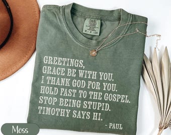 Stop Being Stupid PNG, Christian Humor Quote, Paul Timothy Says Hi Digital Download PNG, Funny Religious Faith Message Sublimation Design