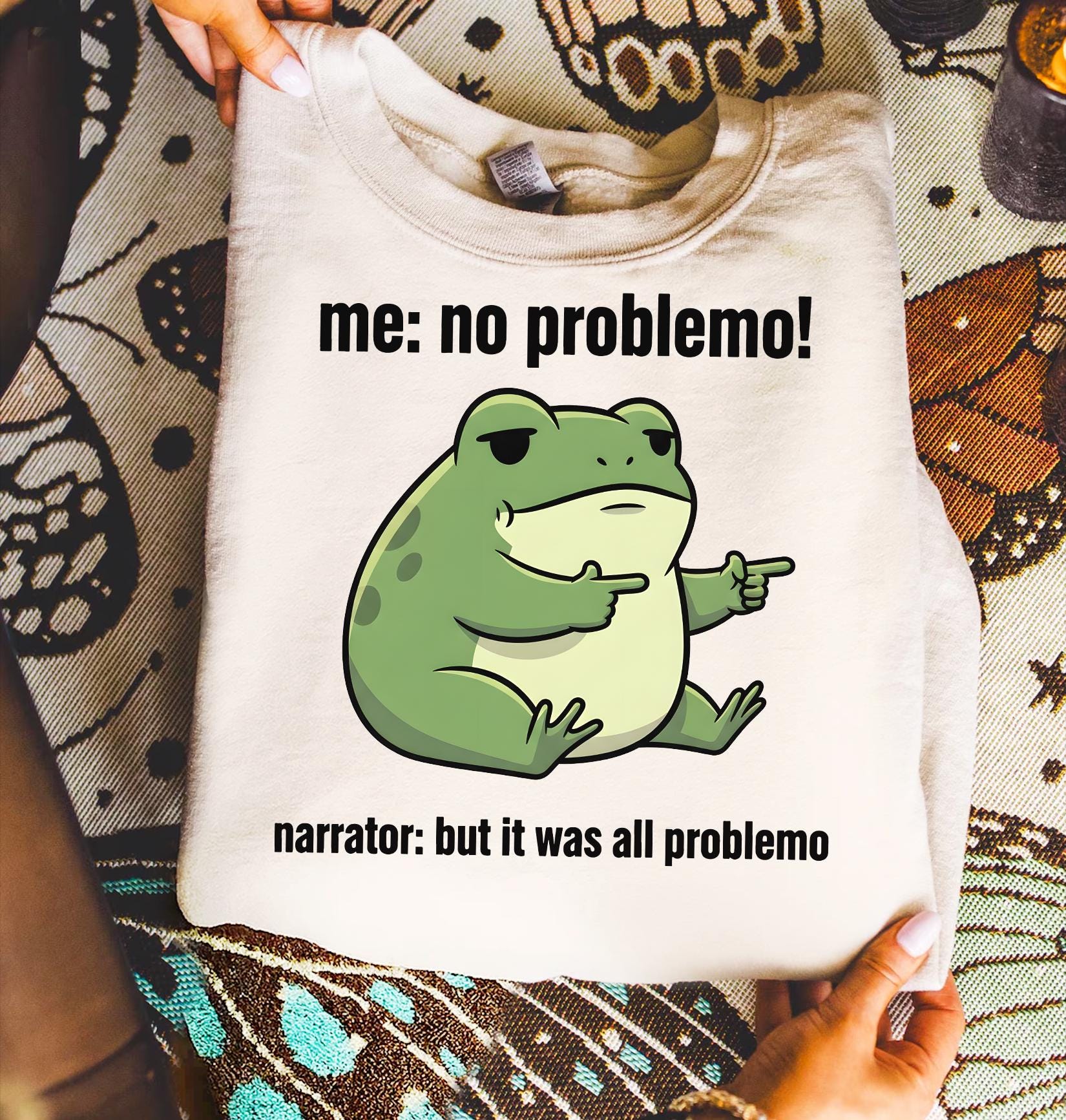 Funny Frog Meme PNG | Me No Problemo Narrator but It Was All Problemo ...