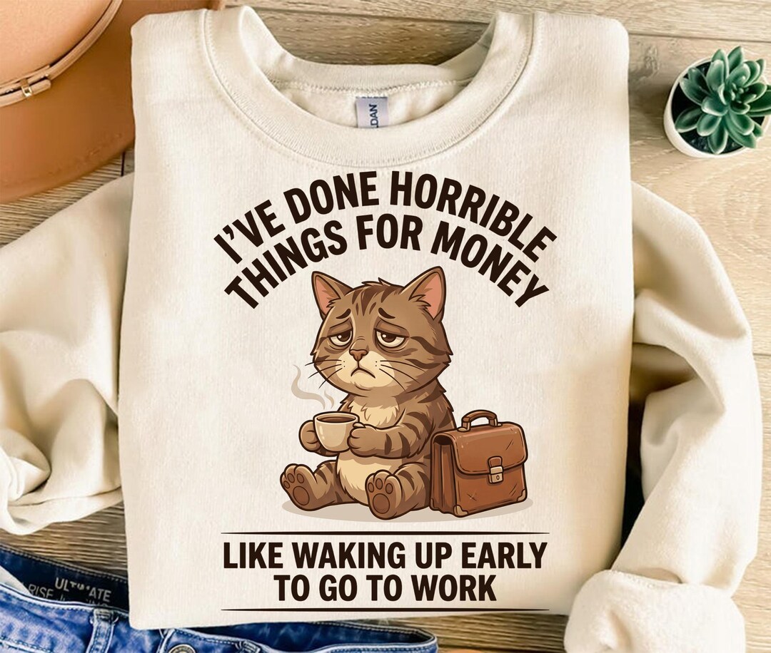 Work Kitten Tired Cat Work Humor PNG, Coffee Cat Digital Download, Funny Anti-work ...