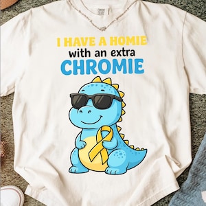J&#39;ai un pote avec un chromie supplémentaire PNG, fichier de sublimation de dinosaure mignon de sensibilisation à la trisomie 21 pour des chemises, des cadeaux et des projets d&#39;artisanat