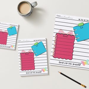 Handmade Affirmation To-Do List | Positive Daily Planner | Motivational Notes Page