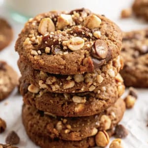 Nutella Hazelnut Chocolate Chip Cookies - Printable Recipe - Digital Download