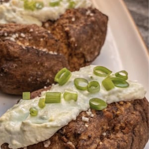 Baked Potatoes with Whipped Feta - Printable Recipe - Digital Download