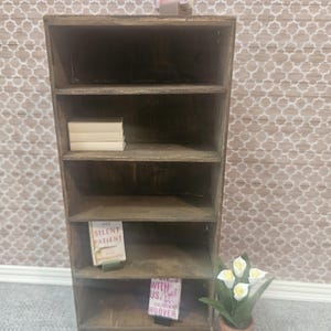 Miniature book stand 1:12 scale dollhouse