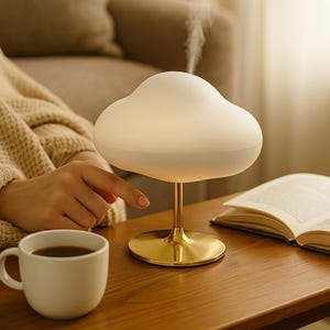 Aromadiffuser Wolke – LED Luftbefeuchter 270 ml | Design Duftlampe & Wellness Deko für Schlafzimmer und Wohnzimmer