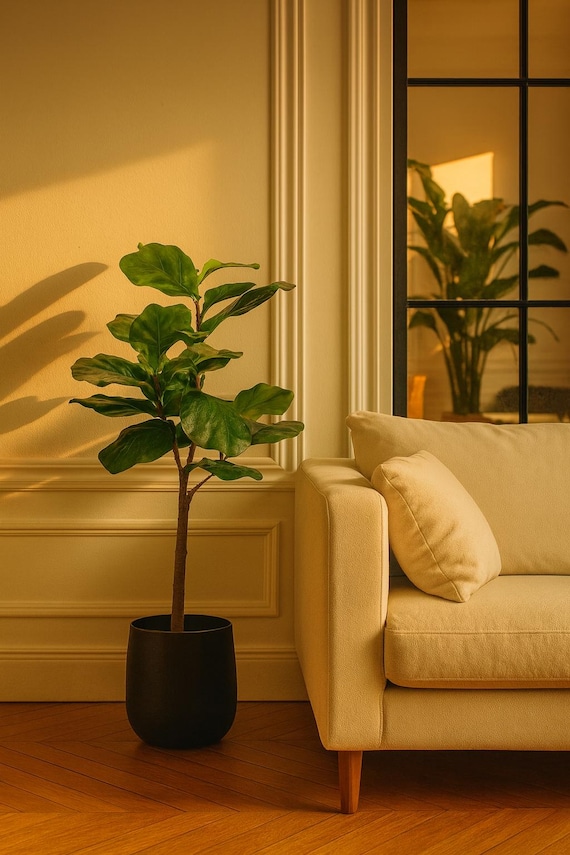 Knstlicher Ficus Lyrata  Premium Geigenfeige  Realistische Kunstpflanze   90 bis 180 cm  Innendekoration - Etsy.de