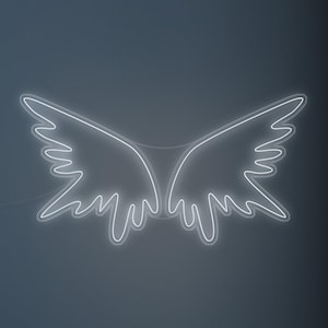 Angel Wings LED Neon Sign | Aesthetic Room Decor | Wall Art | Bedroom Lighting | Neon Angel Wings Light | Gift for Bedroom | Dorm Room Decor