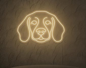 Beagle LED Neon Sign | Cute Dog Sign | Cute Animal Decor | Gift for Dog Lover | Gift for Beagle Lover