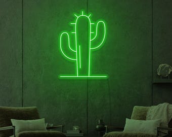 Cactus LED Neon Sign | Desert Wall Decor | Southwest Home Decor | Country Western Wall Art