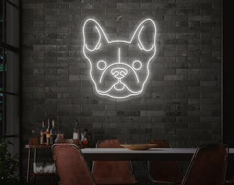 French Bulldog LED Neon Sign | Frenchie Cute Dog Sign | Cute Animal Decor | Gift for Dog Lover | Gift for Frenchie Lover