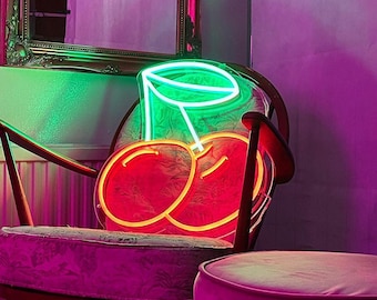 チェリー - LED ネオンサイン、壁装飾、壁サイン、ネオンライト - Etsy