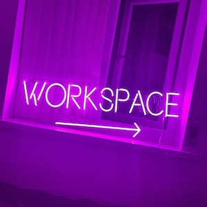 Enseigne néon LED pour espace de travail