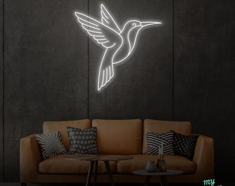 Bird LED Neon Sign | Pretty Bird LED Light | Spiritual Wall Decor | Minimalist Bedroom Decor | Wedding Neon Sign | Bird Art