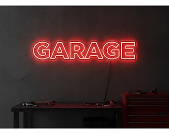 Garage Led Neon Sign | Gift for Him | Garage Wall Decor | Garage Light up Sign | Gift for Dad | Gift for Father | Garage Neon Sign