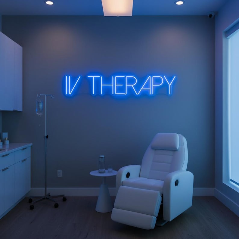IV Therapy LED Neon Sign | IV Bar Med Spa Decor | Aesthetic Clinic ...