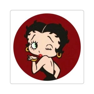 Retro Betty Boop Kiss-Cut Aufkleber | Lustige Pop Kultur Abziehbilder | Perfekt für Laptops, Journals, Partygeschenke, Geschenke, Kunsthandwerk