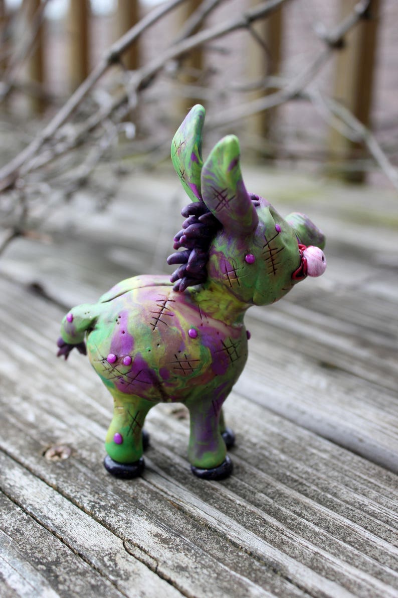 Zombie Donkey Polymer Clay Sculpture Etsy