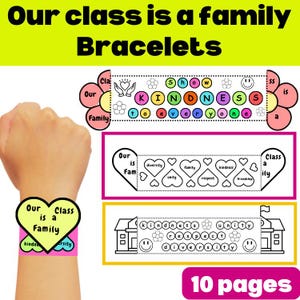 Class Family Paper Bracelets | Back to School Friendship Bracelet Craft Activity