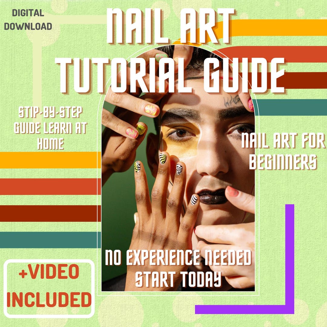 Beginner Nail Art Guide PDF | Step-by-step Dotting & Striping ...