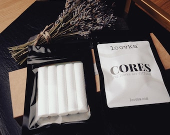 Stoppini di cotone aggiuntivi per diffusore AromaWood. Confezione da 5 stoppini di cotone.