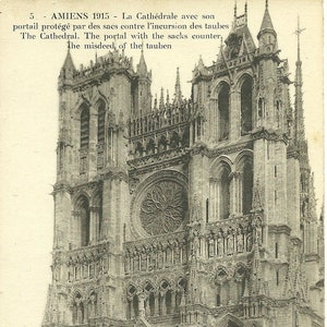 Carte postale antique France Cathédrale d'Amiens