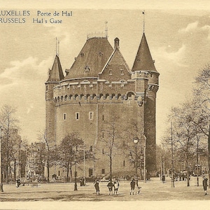 Ancienne carte postale de Bruxelles Belgique Hal's Gate Porte de Hal