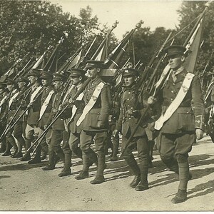 Cartão postal francês antigo da Primeira Guerra Mundial, Dia da Vitória, 1919