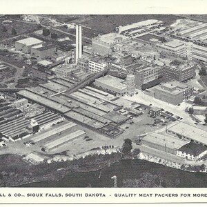 Vintage 1930s South Dakota Postcard John Morrell Quality Meat Packers