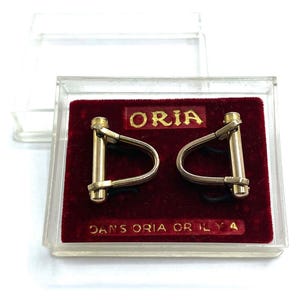 Vintage 1950s Art Deco Gold Filled French Cufflinks by Oria