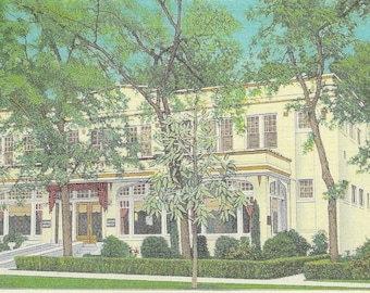 Vintage 1930s Arkansas Postcard Lamar Bath House Hot Springs National Park