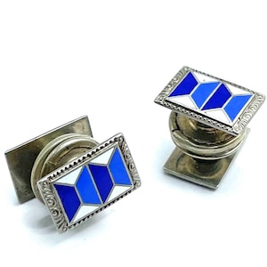 Antique 1920s Art Deco Snap Cuff Links