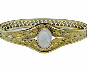 Antique Victorian Gold Filled Bangle Bracelet