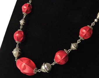 Vintage 1930s Art Deco Bauhaus Beaded Necklace