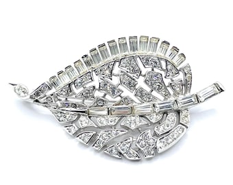 Vintage Sterling Marcel Boucher Rhinestone Brooch