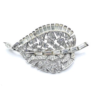 Vintage Sterling Marcel Boucher Rhinestone Brooch
